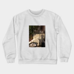 Smoking a Cigarette Shadow Girl Crewneck Sweatshirt